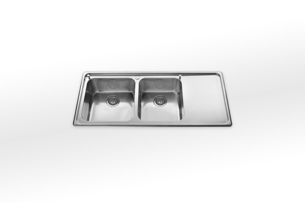 LFRS 5117/2V1S AlpesInox Built-in sink on base 90 - 51×117 cm