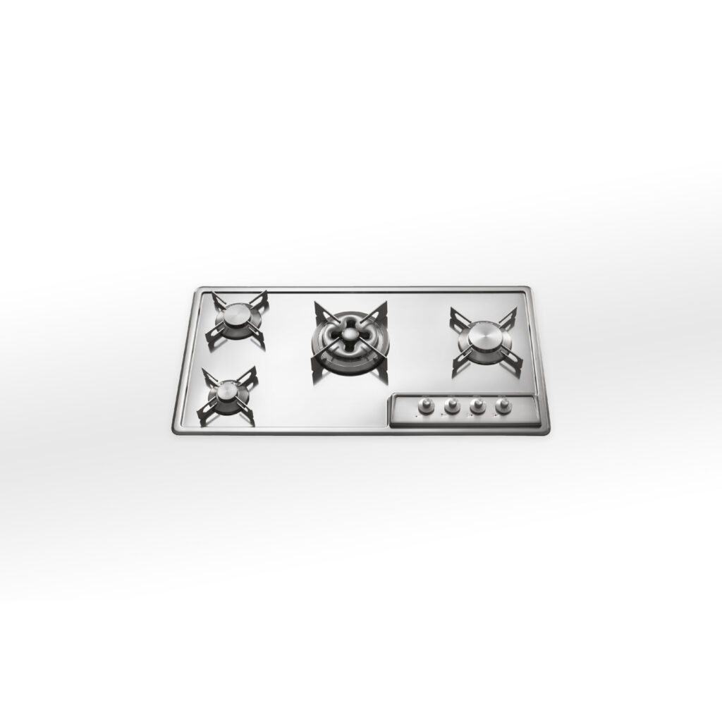 F489/3GTC Alpes-inox semi-flush built-in gas hob 4 burners 46 cm.