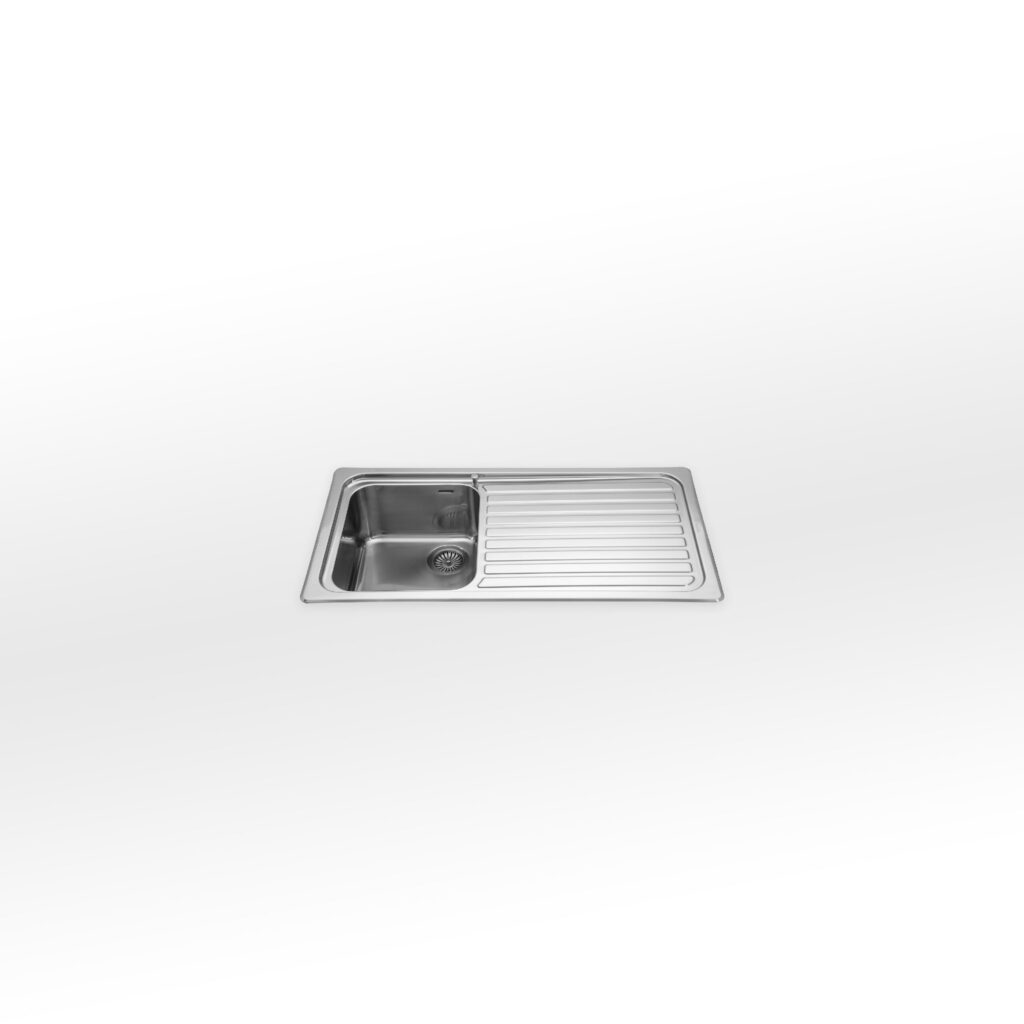 F 599/1V1S Alpes Inox Built-in Sink 99x51cm 1 Bowl + Drainer Stainless Steel