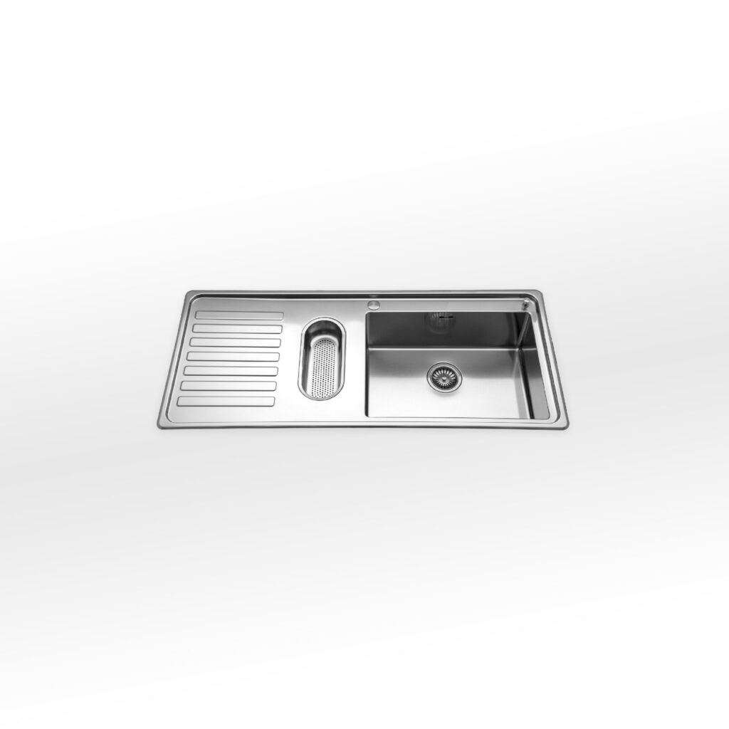 LFRS 5117/1S1B1V Alpes Inox Built-in sink 117x51cm