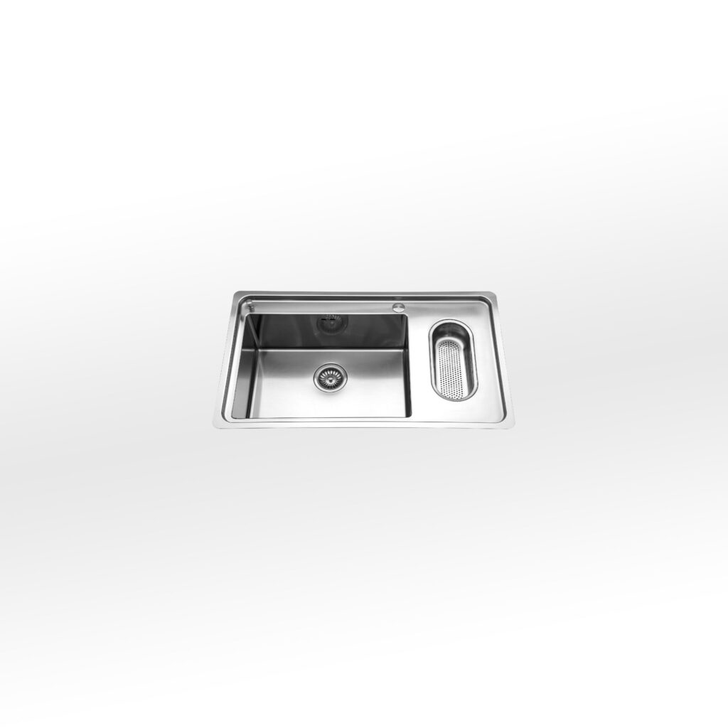 LFRS 587/1V1B AlpesInox Built-in sink 87x51cm one bowl and one basin