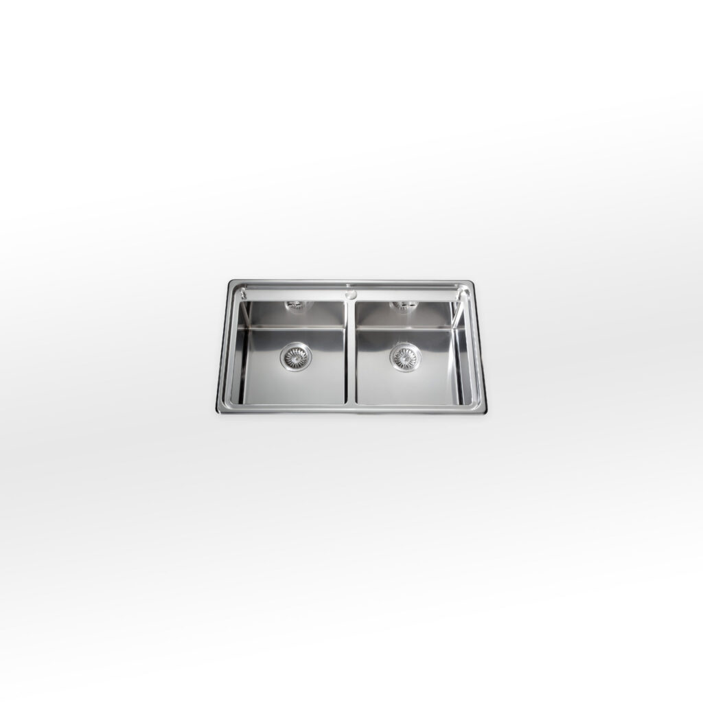 LFRS 587/2V AlpesInox Built-in sink 87x51cm 2 bowls