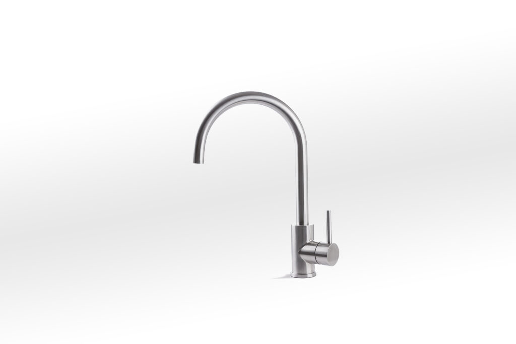 ALP34-2 Alpes Inox single lever mixer with 360 degree swivel tubular spout