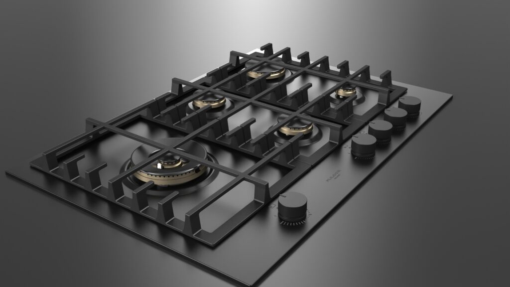 Fulgor Piano Cottura Gas 75 Nero - immagine 2