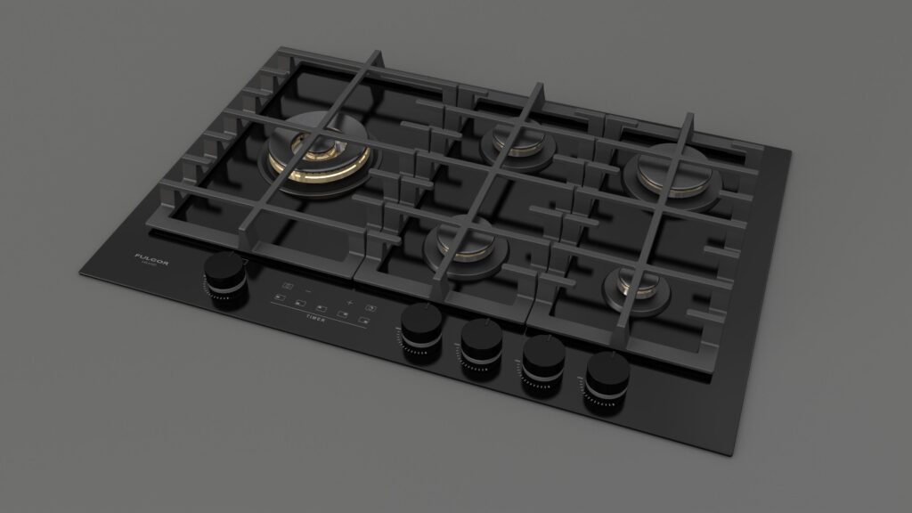 Fulgor Piano Cottura Gas 75 Nero - immagine 5
