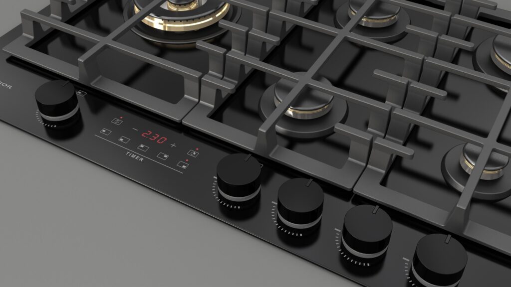 Fulgor Piano Cottura Gas 75 Nero - immagine 6