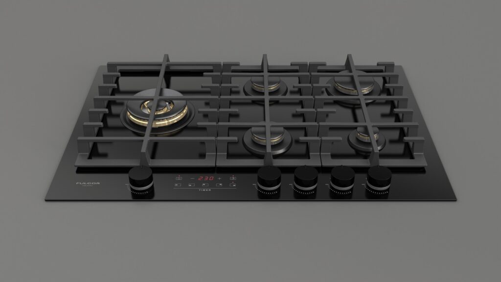 Fulgor Piano Cottura Gas 75 Nero - immagine 7