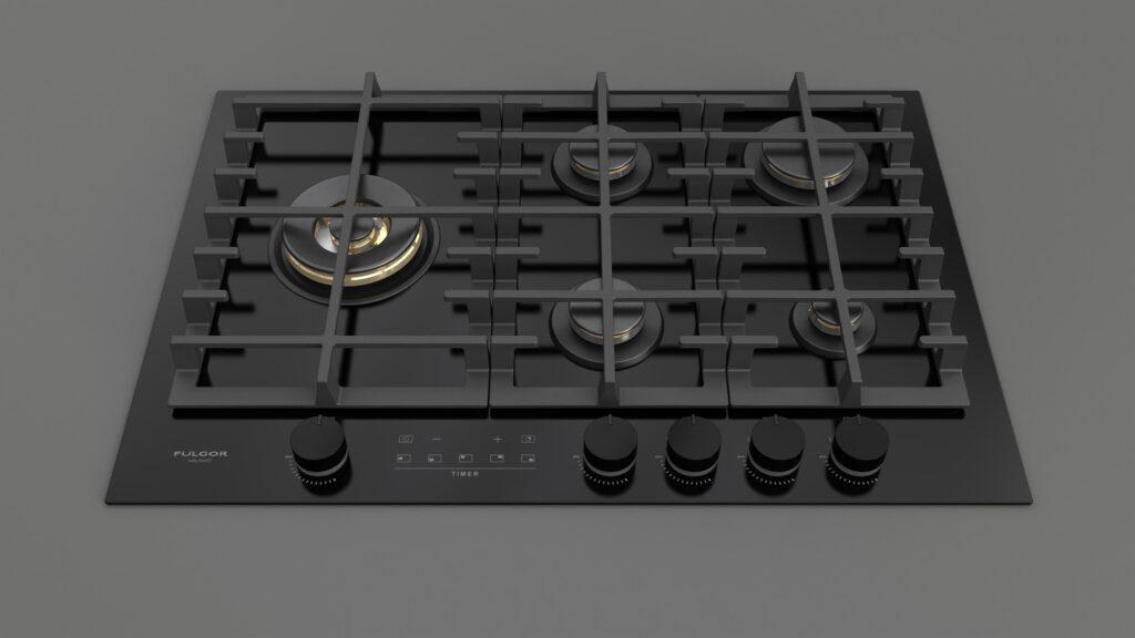 Fulgor Piano Cottura Gas 75 Nero - immagine 8