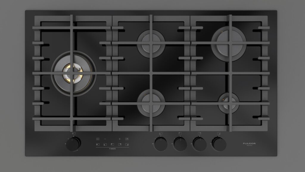 Fulgor Pianno Cottura Gas 90 Nero - immagine 5