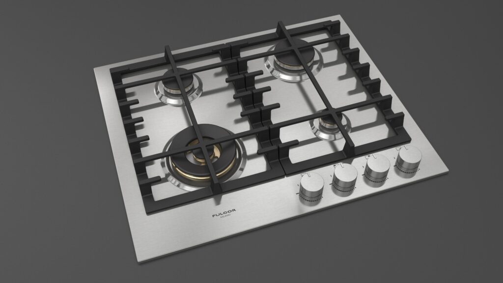 Fulgor Gas Hob 60 Stainless Steel - Image 2