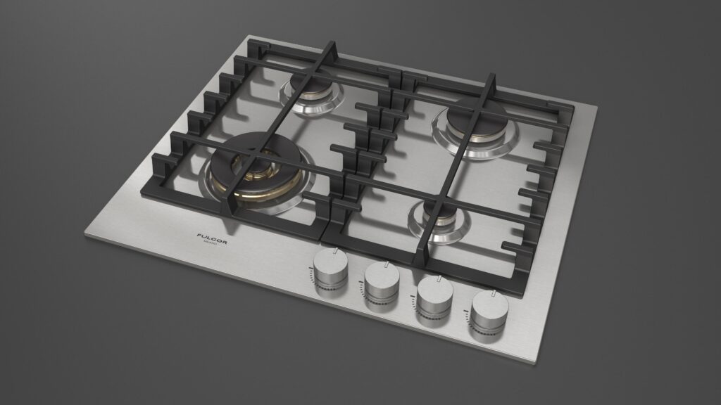 Fulgor Gas Hob 60 Stainless Steel - Image 3