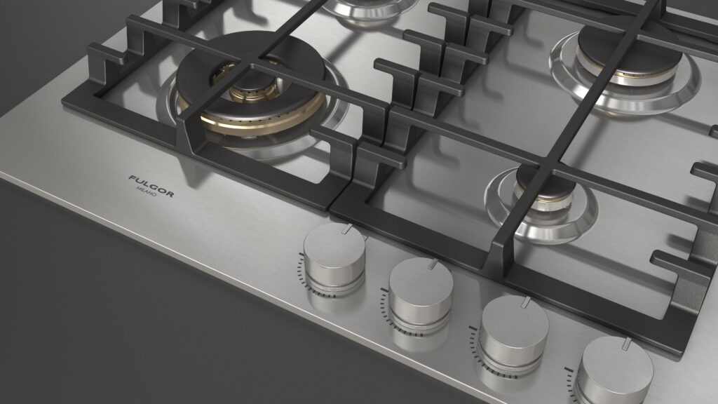 Fulgor Gas Hob 60 Stainless Steel - Image 4