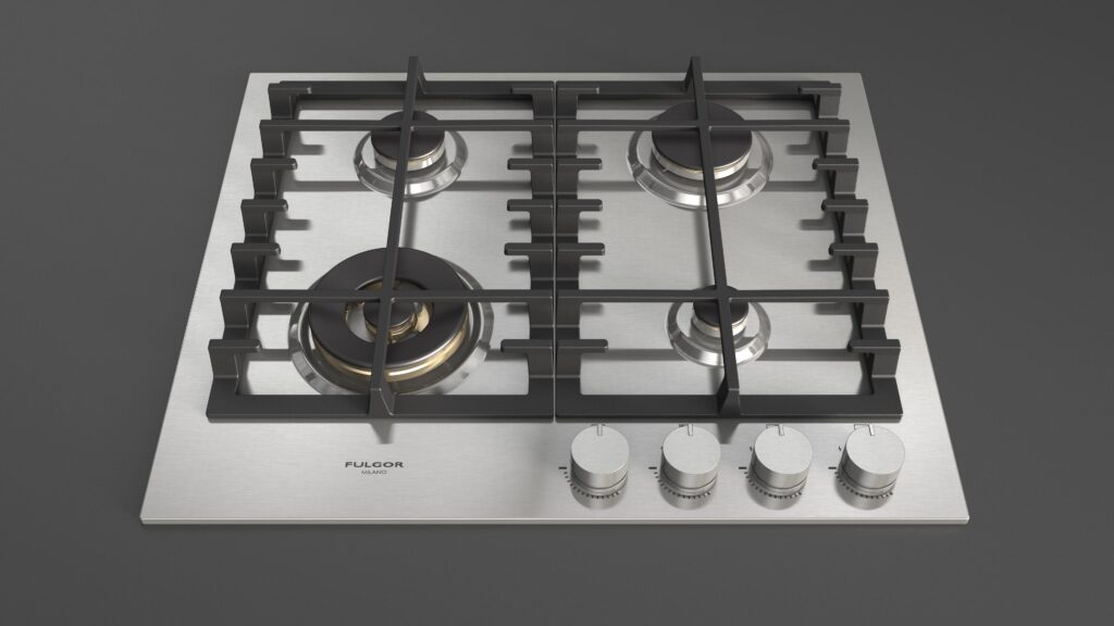 Fulgor Gas Hob 60 Stainless Steel