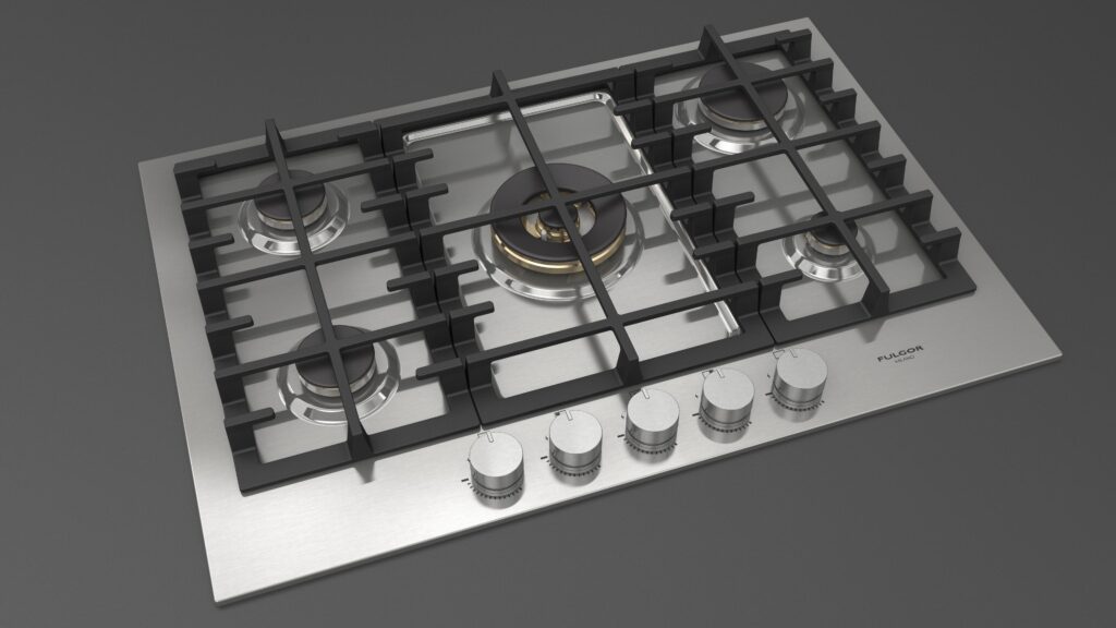 Fulgor Gas Hob 75 Stainless Steel - immagine 2