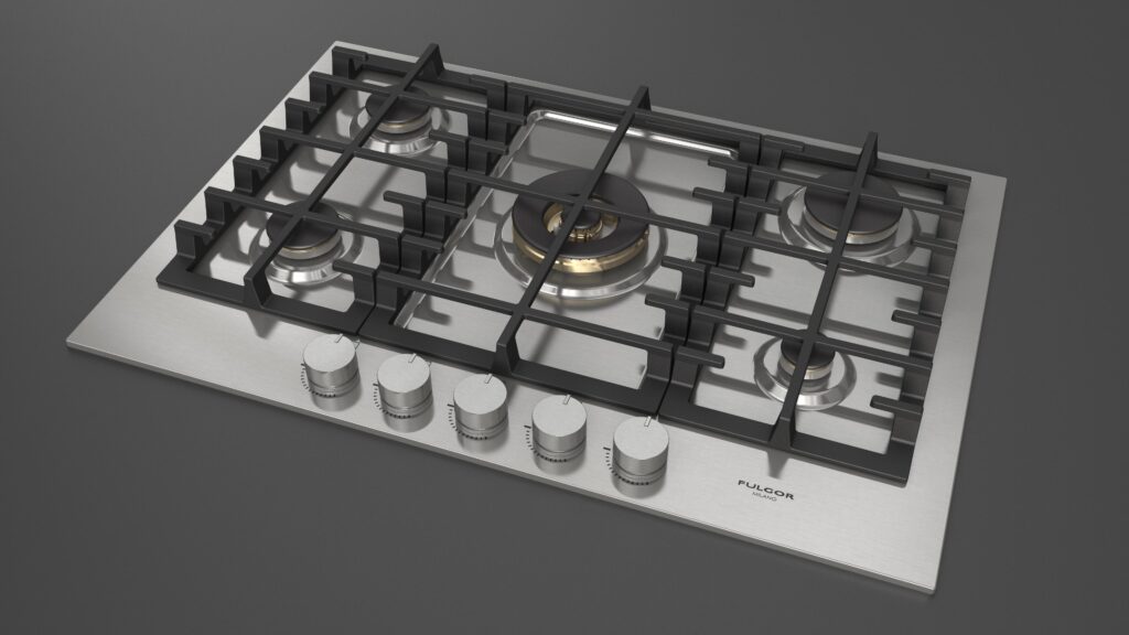 Fulgor Gas Hob 75 Stainless Steel - immagine 3