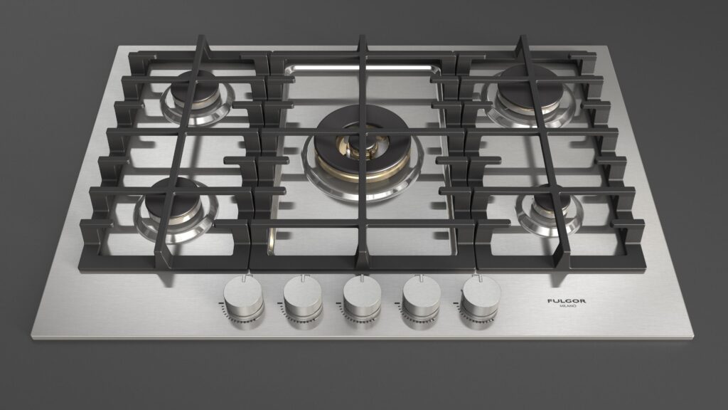 Fulgor Gas Hob 75 Stainless Steel