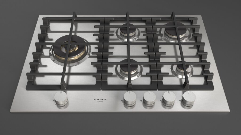 Fulgor Piano Cottura Gas 75 Acciaio Inox