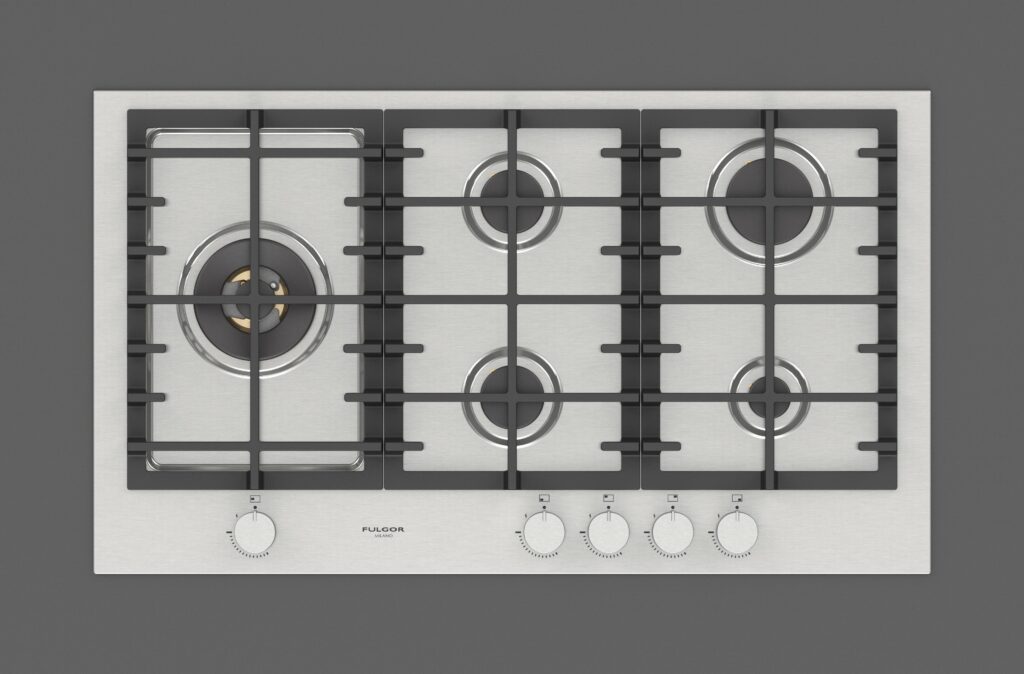 Fulgor Gas Hob 90 Stainless Steel - immagine 5