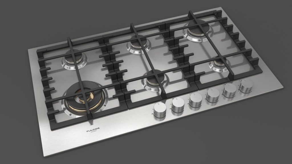 Fulgor Piano Cottura Gas 90 Acciaio Inox