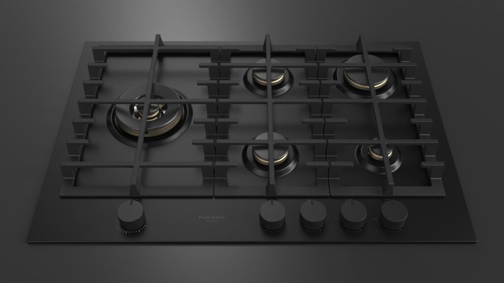 Fulgor Piano Cottura Gas 75 Nero - immagine 4