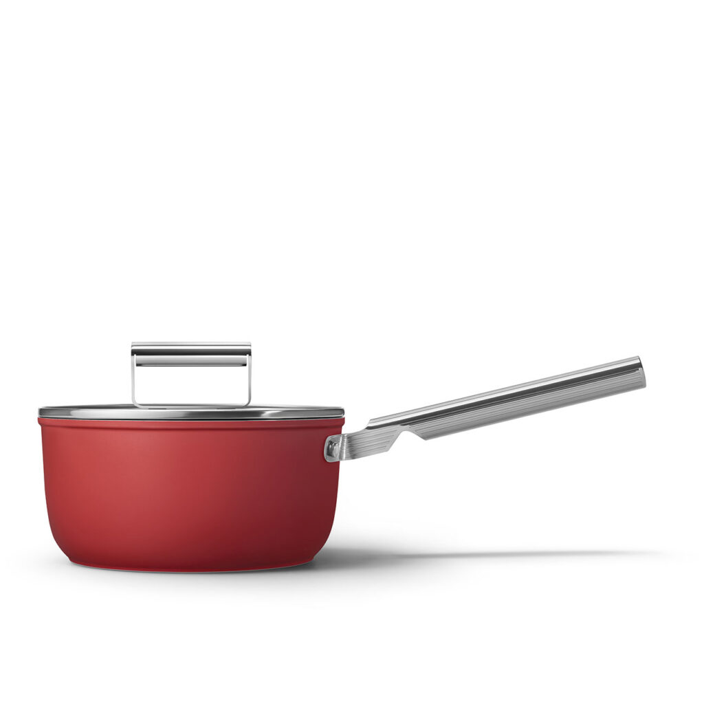 Smeg 20 cm non-stick casserole with glass lid - Image 2