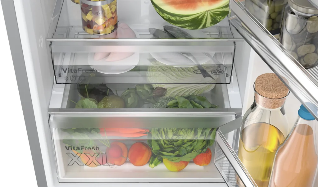 Frigorifero Bosch Serie 4 Frigo combinato a libera installazione 203x60 cm Metal look, Total No Frost - KGN392LCF - immagine 12