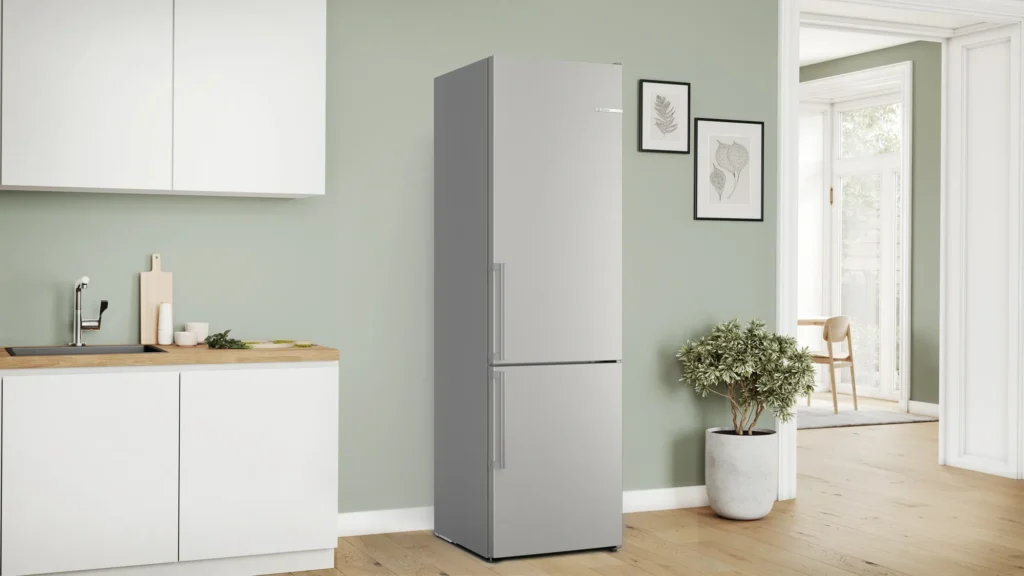 Frigorifero Bosch Serie 6 Frigo combinato da libera installazione 203 x 60 cm Acciaio spazzolato anti-impronta, Total No Frost - KGN39AIAT