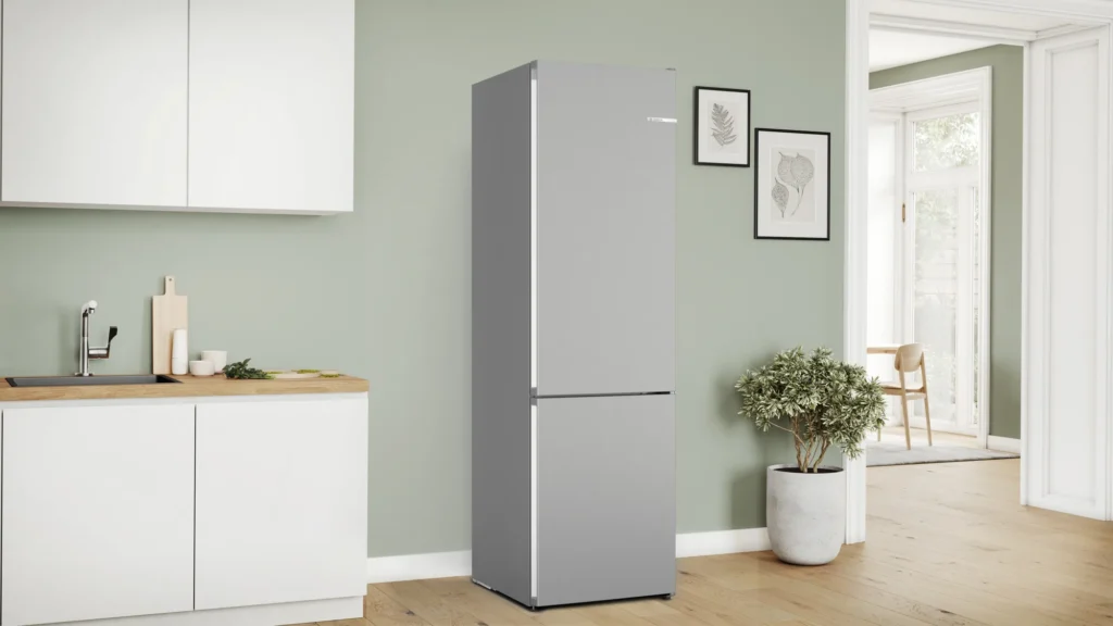 Frigorifero Bosch Serie 4 Frigo combinato a libera installazione 203x60 cm Metal look, Total No Frost - KGN392LCF