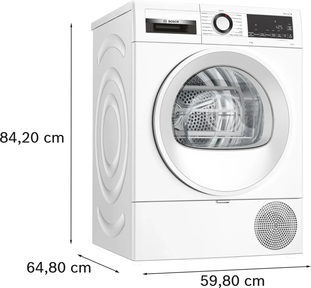 Bosch Asciugatrice a pompa di calore 8 kg Serie 6 - WQG233D1IT - Image 6