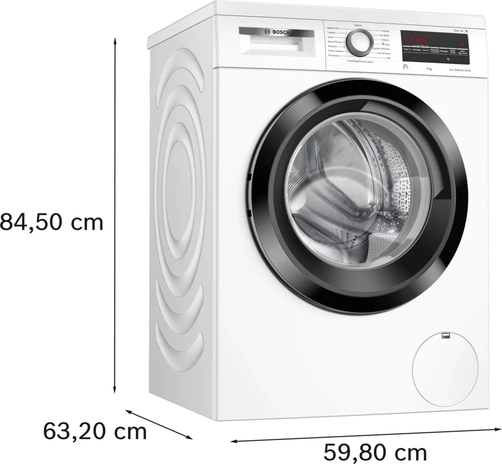 Lavatrice Bosch Serie 6 a carica frontale 9 kg 1400 giri/min acqua calda e fredda - WUU28T29II - immagine 7