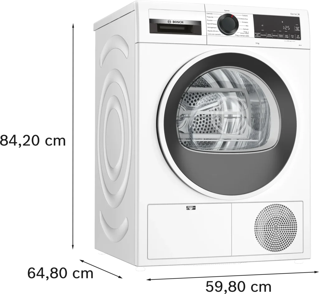 Bosch Asciugatrice a pompa di calore 9 kg Serie 6 - WQG24108IT - Image 11