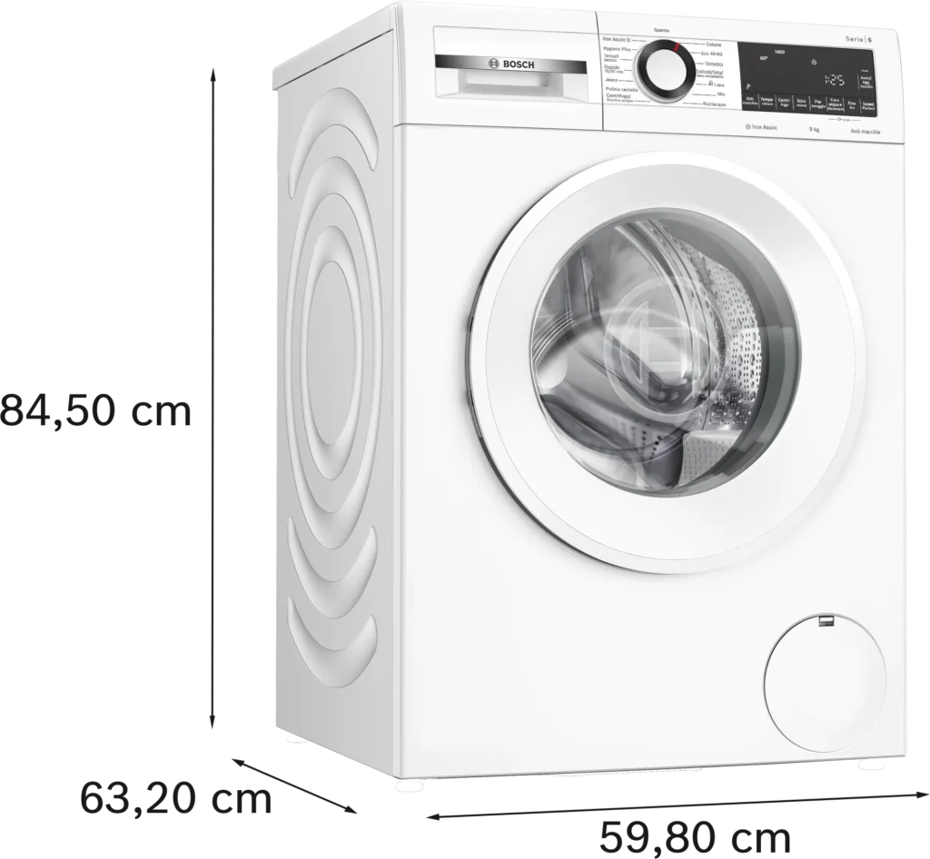 Lavatrice Bosch Serie 6 a carica frontale 9 kg 1400 giri/min - WGG244Z6IT - immagine 6