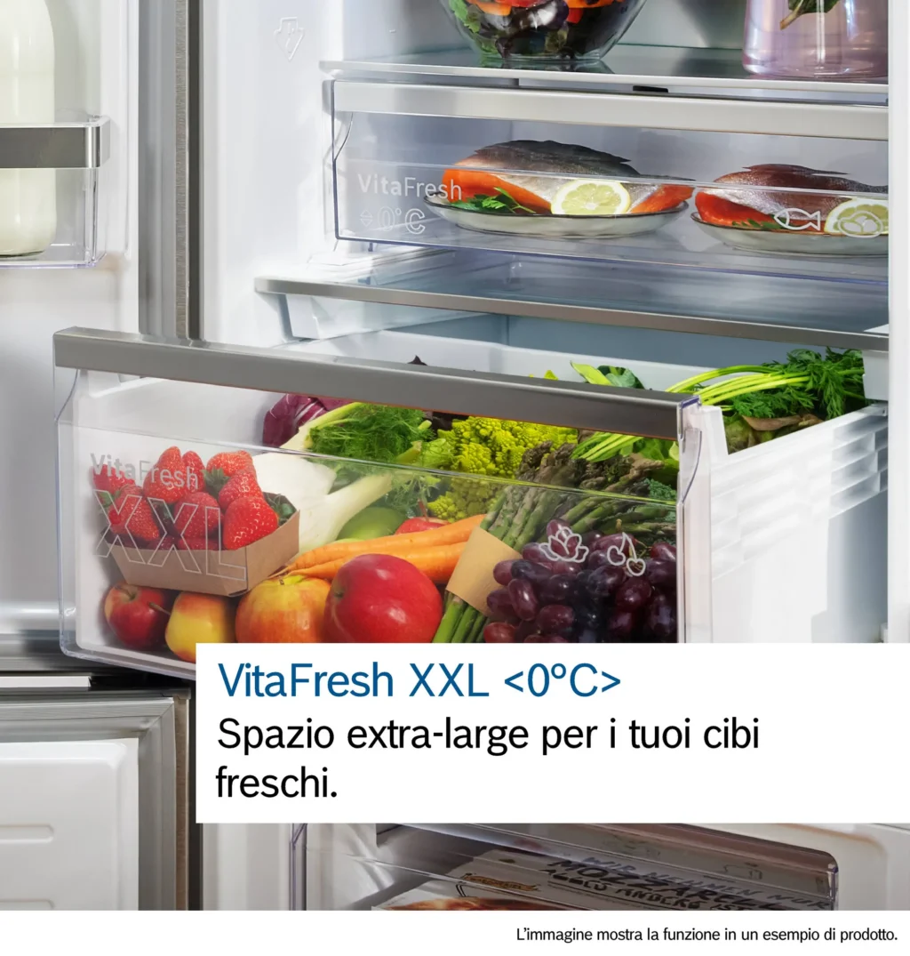 Frigorifero Bosch Serie 6 Frigo combinato da libera installazione 203 x 60 cm Acciaio spazzolato anti-impronta, Total No Frost - KGN39AIAT - immagine 17