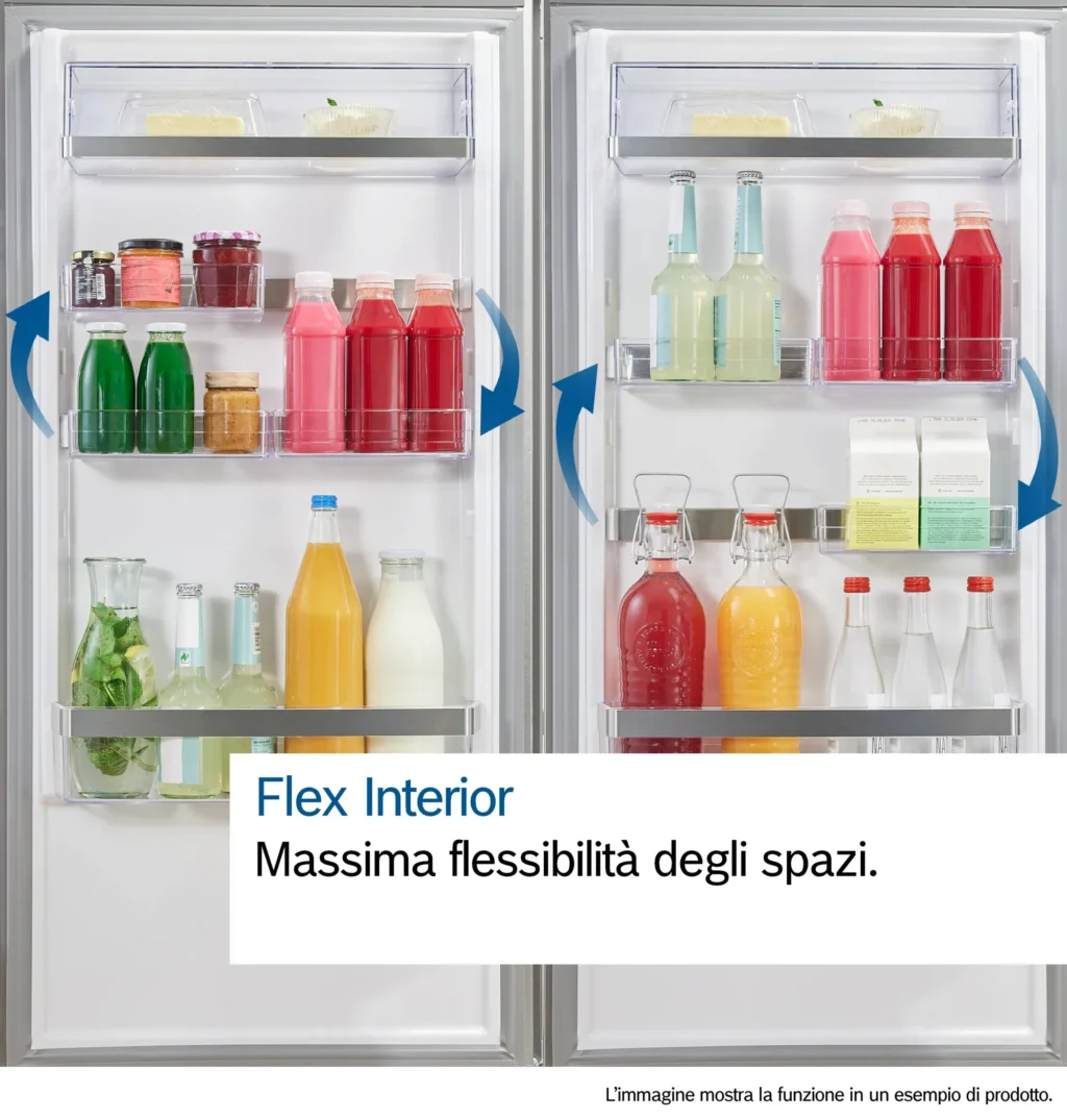 Frigorifero Bosch Serie 6 Frigo combinato da libera installazione 203 x 60 cm Acciaio spazzolato anti-impronta, Total No Frost - KGN39AIAT - immagine 18