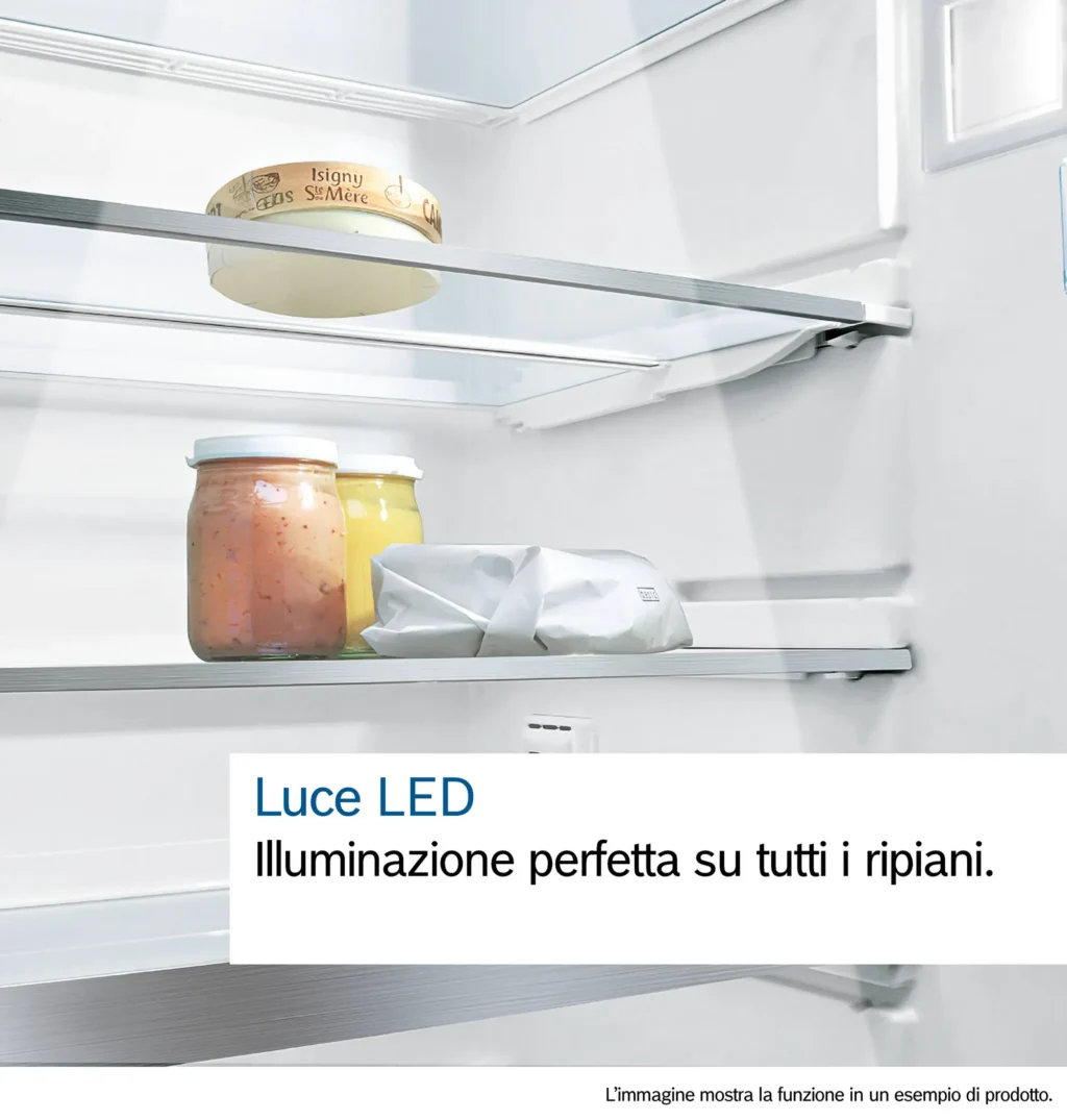 Frigorifero Bosch Serie 6 Frigo combinato da libera installazione 203 x 60 cm Acciaio spazzolato anti-impronta, Total No Frost - KGN39AIAT - immagine 7