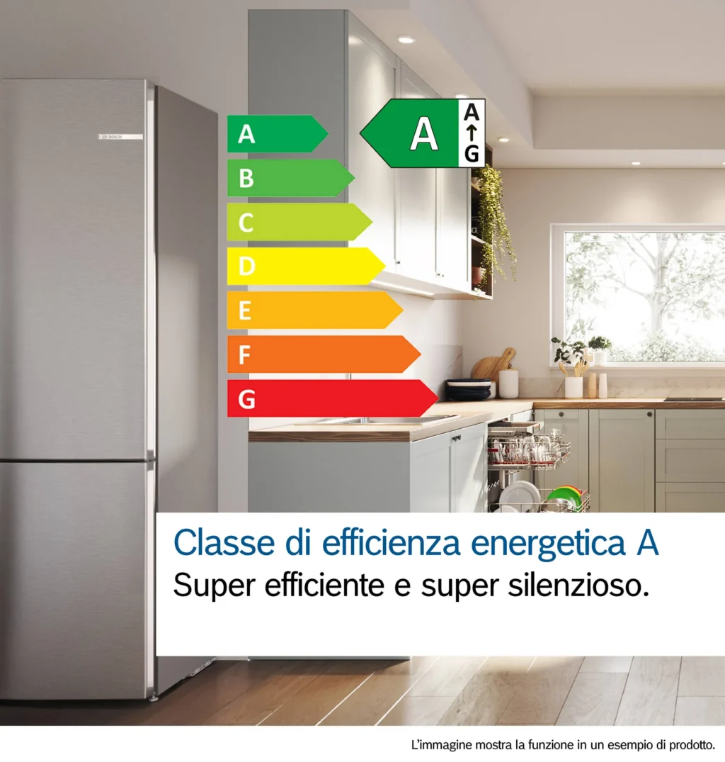 Frigorifero Bosch Serie 6 Frigo combinato da libera installazione 203 x 60 cm Acciaio spazzolato anti-impronta, Total No Frost - KGN39AIAT - immagine 15