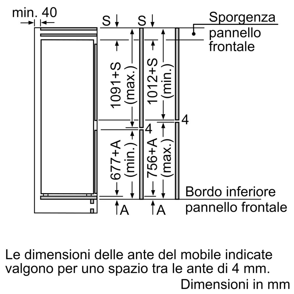 Frigorifero combinato da incasso Bosch Serie 2 177.2 x 54.1 cm - KIN86NSE0 - Image 12