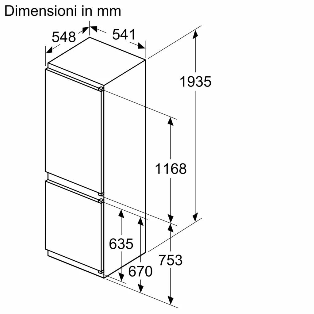 Frigorifero combinato da incasso Bosch Serie 2 193.5 x 54.1 cm - KIN965SE0 - Image 10