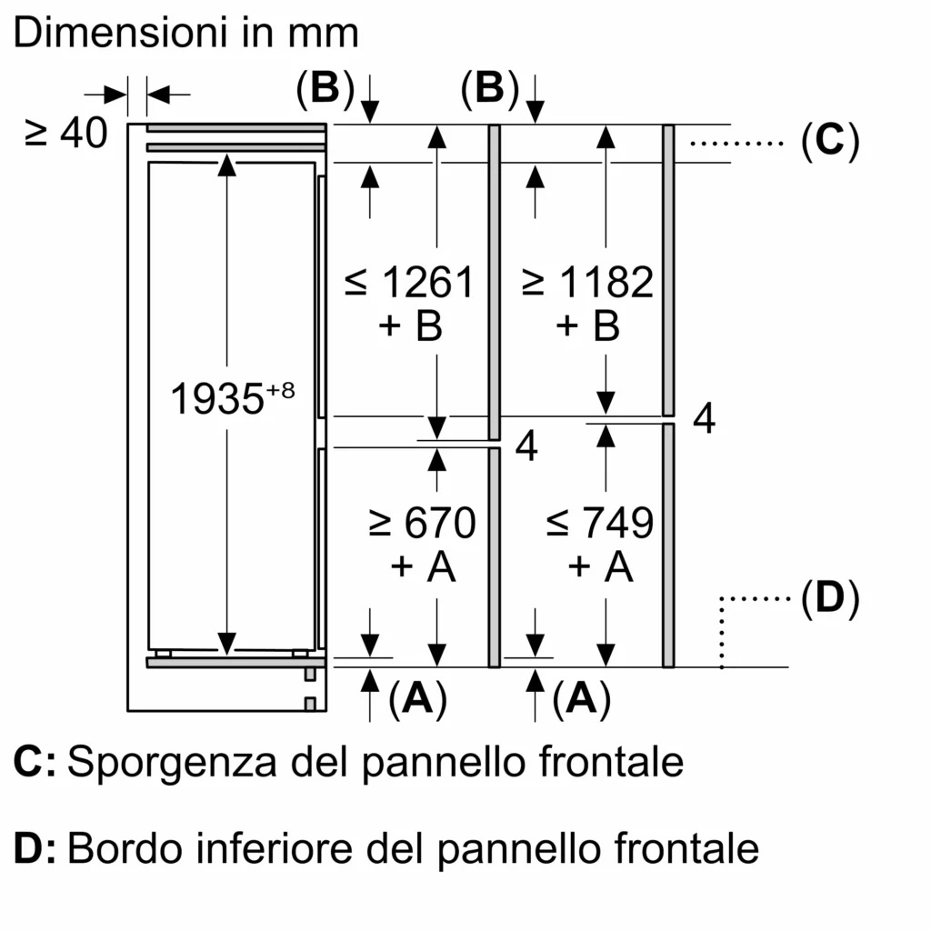 Frigorifero combinato da incasso Bosch Serie 2 193.5 x 54.1 cm - KIN965SE0 - Image 12