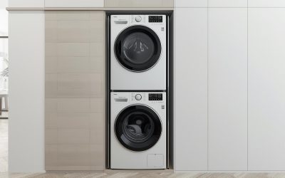 Kit di sovrapposizione lavatrice e asciugatrice: come progettare una colonna lavanderia elegante e stabile